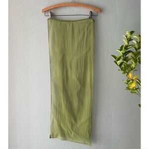 🦞3/$30🦞 Verasheer by Vera | Vintage 60s Green Silk Blend Sheer Scarf